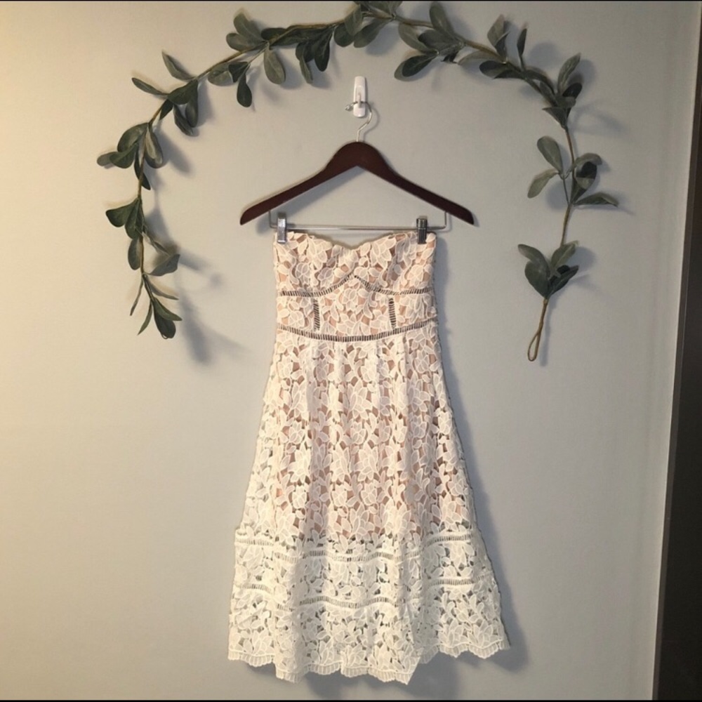 Pinnacle of Prestige Ivory Midi Dress LAST CALL